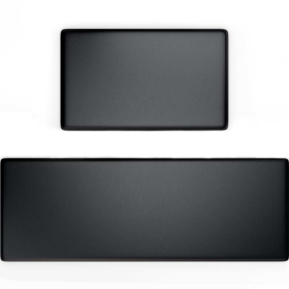 Set of 2 Anti Fatigue Mats Gorilla Grip Black 17" x 29" + 17" x 59" x 1/2"