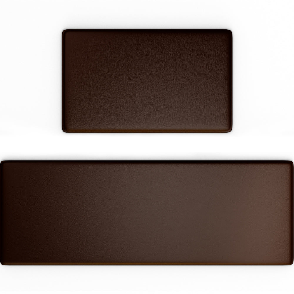 Set of 2 Anti Fatigue Mats Gorilla Grip Brown 17" x 29" + 17" x 59" x 1/2"