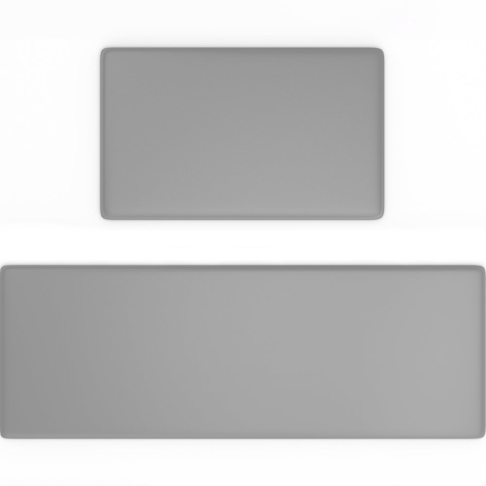 Set of 2 Anti Fatigue Mats Gorilla Grip Grey 17" x 29" + 17" x 59" x 1/2"