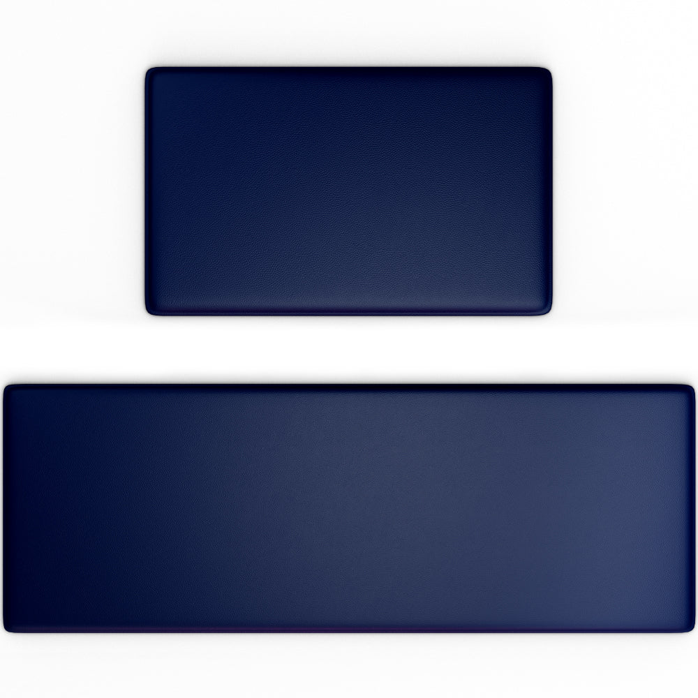 Set of 2 Anti Fatigue Mats Gorilla Grip Navy 17" x 29" + 17" x 59" x 1/2"