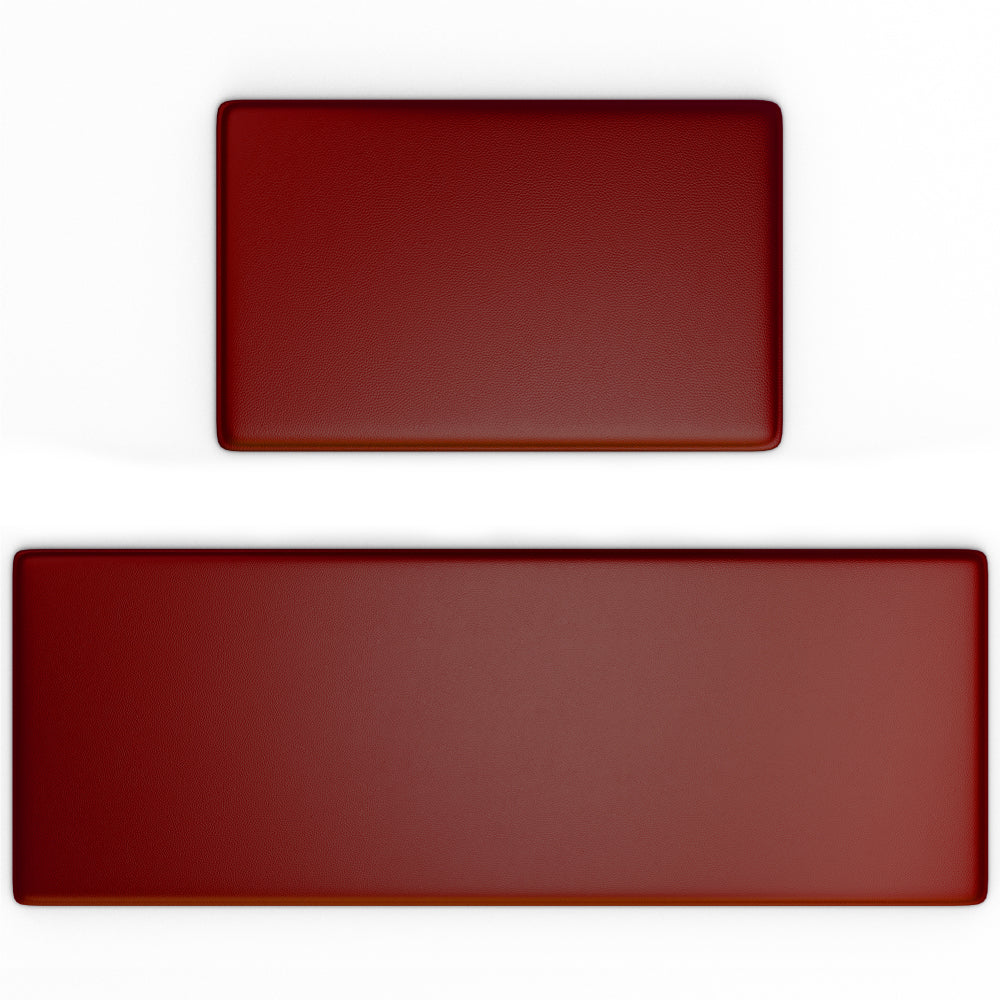 Set of 2 Anti Fatigue Mats Gorilla Grip Red 17" x 29" + 17" x 59" x 1/2"