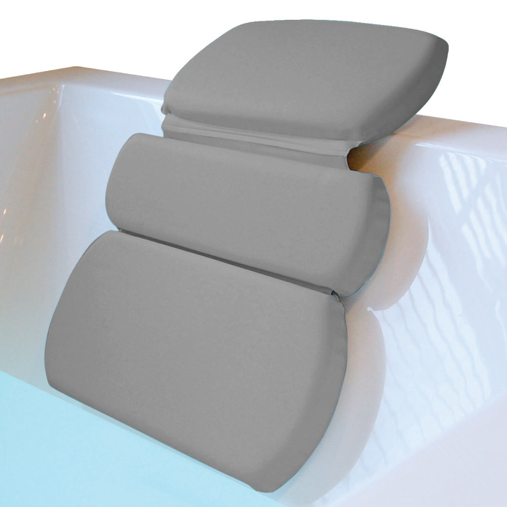 Bath Pillow Gorilla Grip Gray 3 Panel