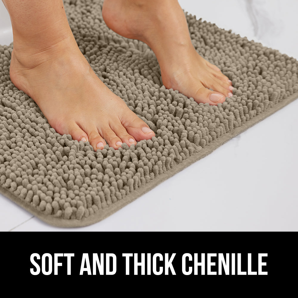 Chenille Bath Rug Gorilla Grip