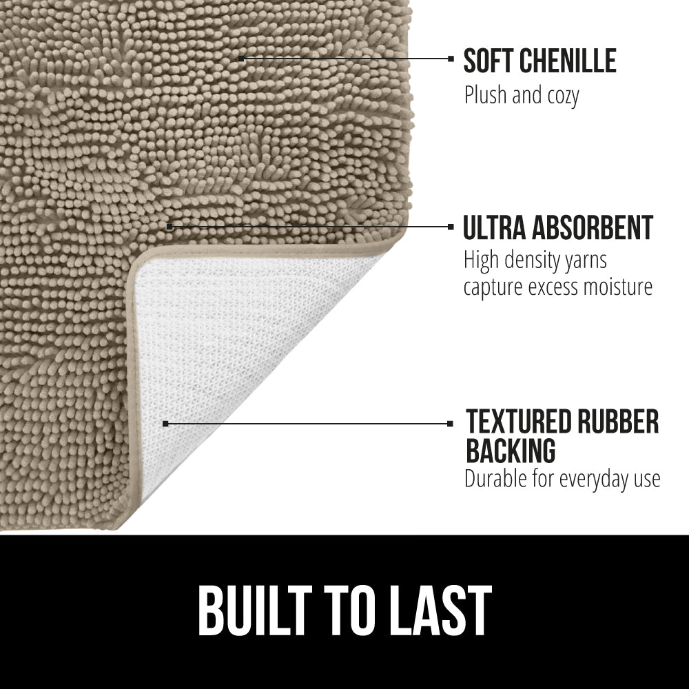 Chenille Bath Rug Gorilla Grip