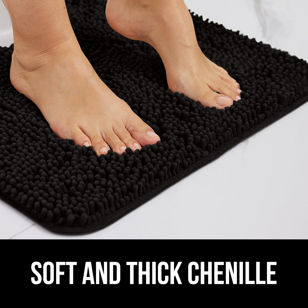 Chenille Bath Rug Gorilla Grip