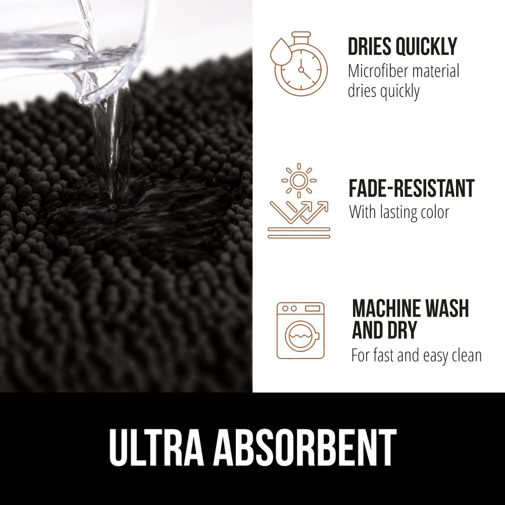 Chenille Bath Rug Gorilla Grip