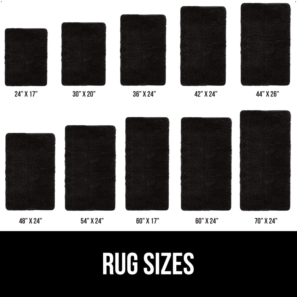 Chenille Bath Rug Gorilla Grip