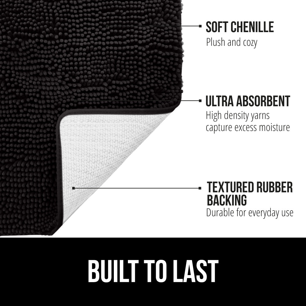 Chenille Bath Rug Gorilla Grip