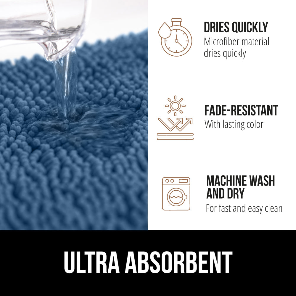 Chenille Bath Rug Gorilla Grip