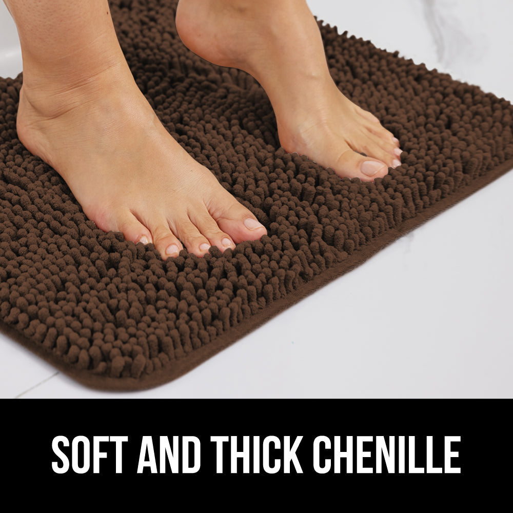Chenille Bath Rug Gorilla Grip