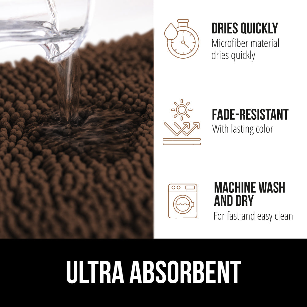 Chenille Bath Rug Gorilla Grip
