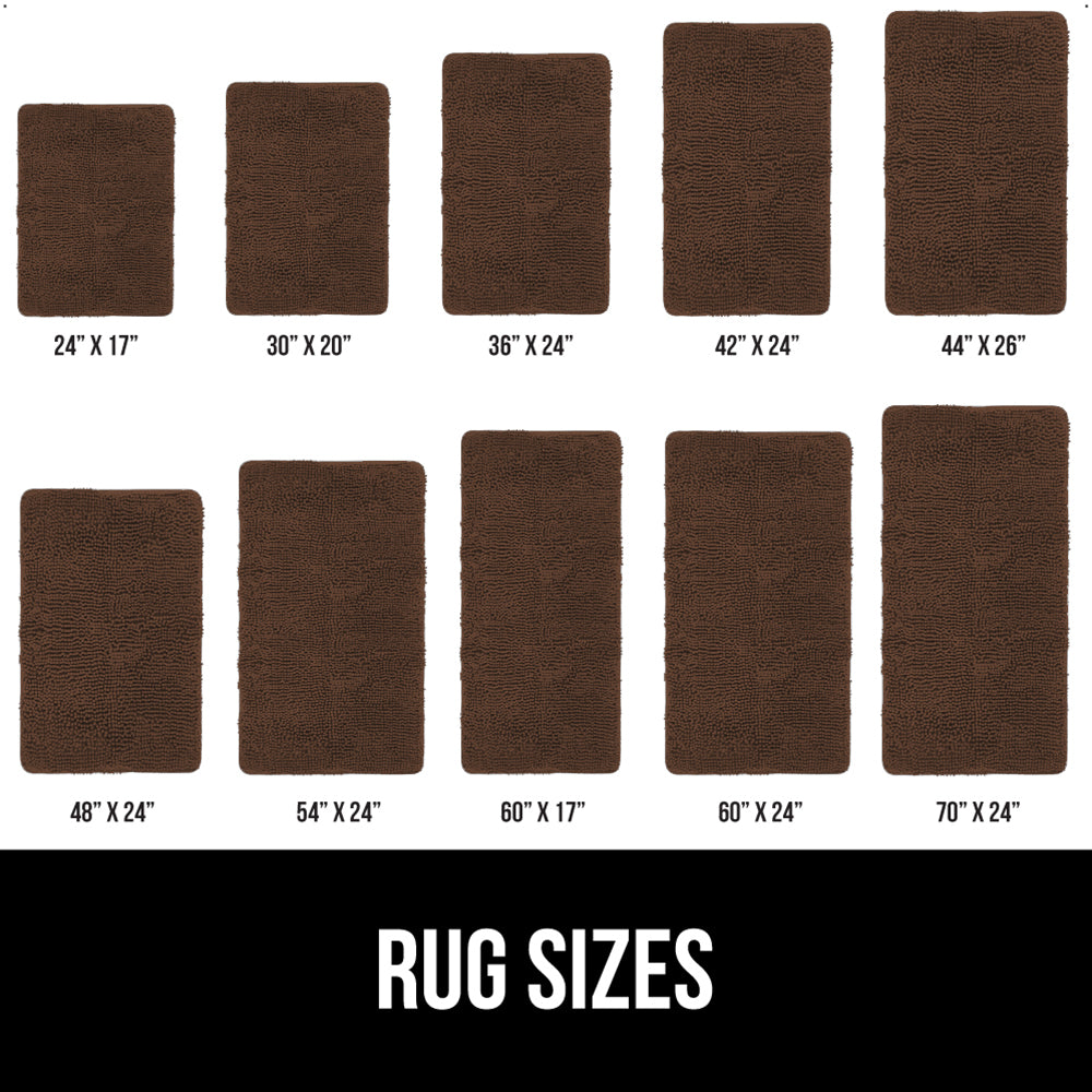 Chenille Bath Rug Gorilla Grip