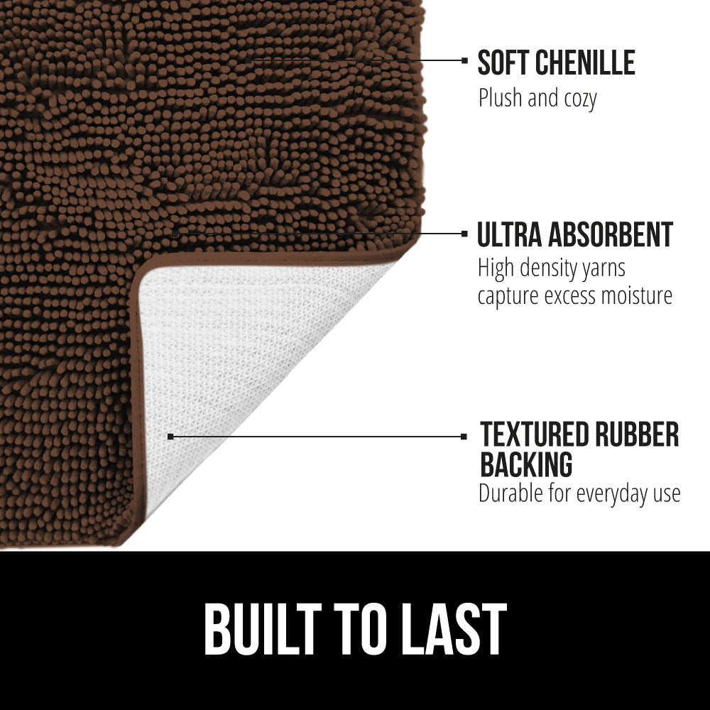 Chenille Bath Rug Gorilla Grip