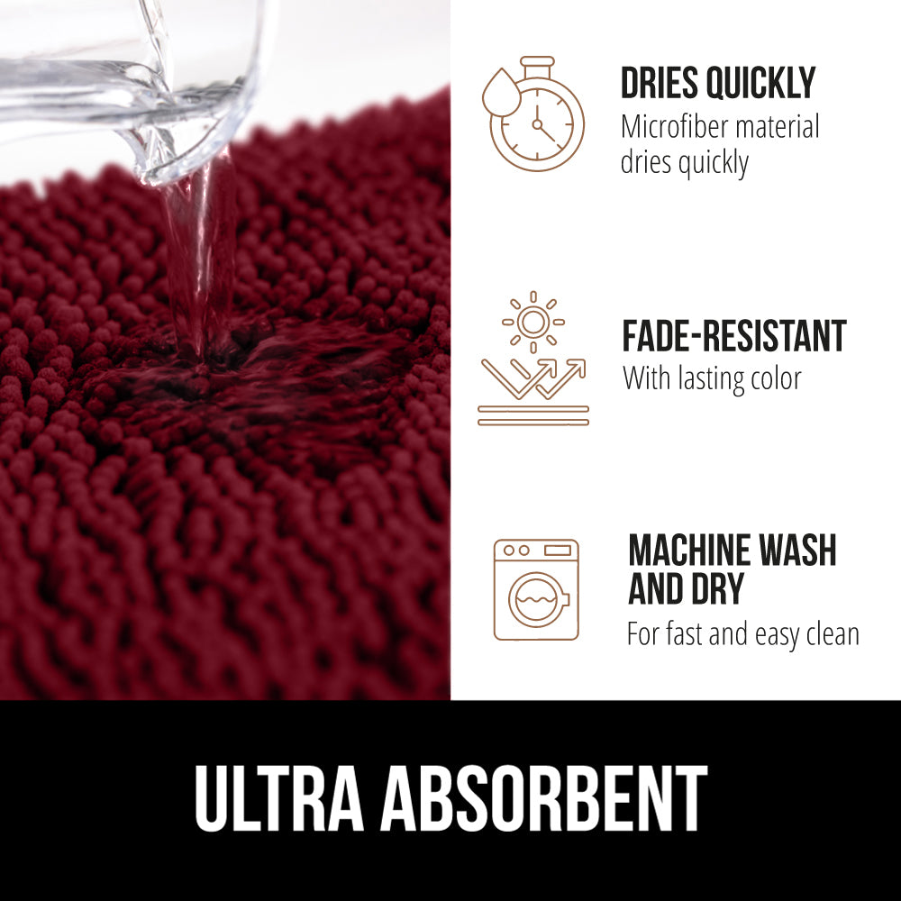 Chenille Bath Rug Gorilla Grip