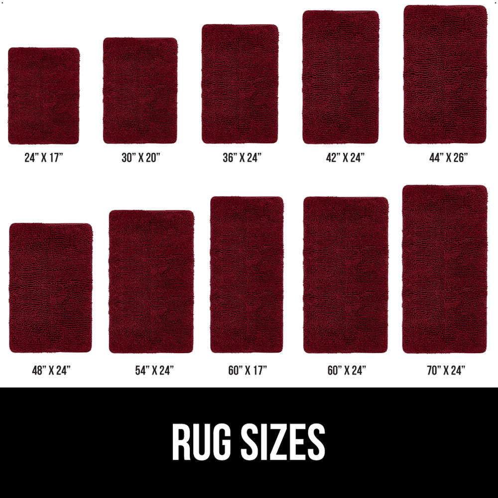 Chenille Bath Rug Gorilla Grip
