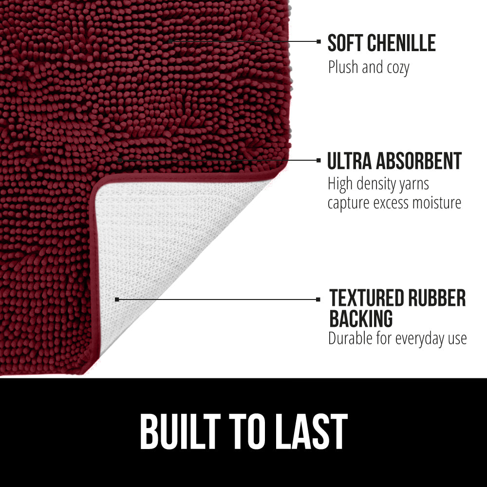 Chenille Bath Rug Gorilla Grip