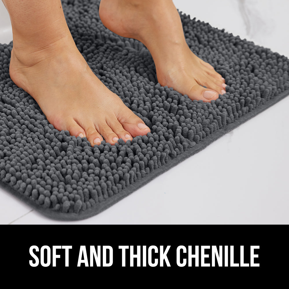 Chenille Bath Rug Gorilla Grip