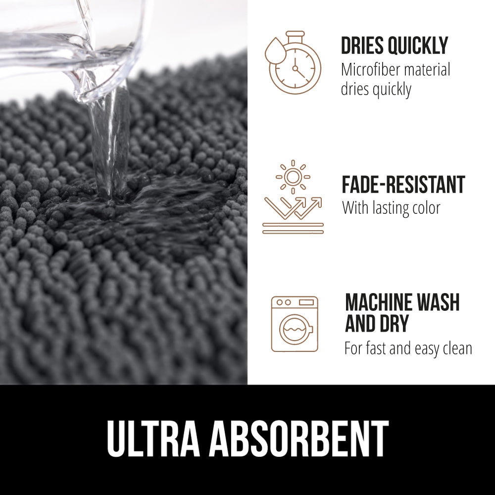 Chenille Bath Rug Gorilla Grip