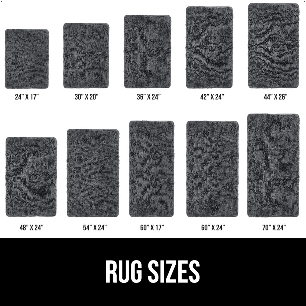 Chenille Bath Rug Gorilla Grip