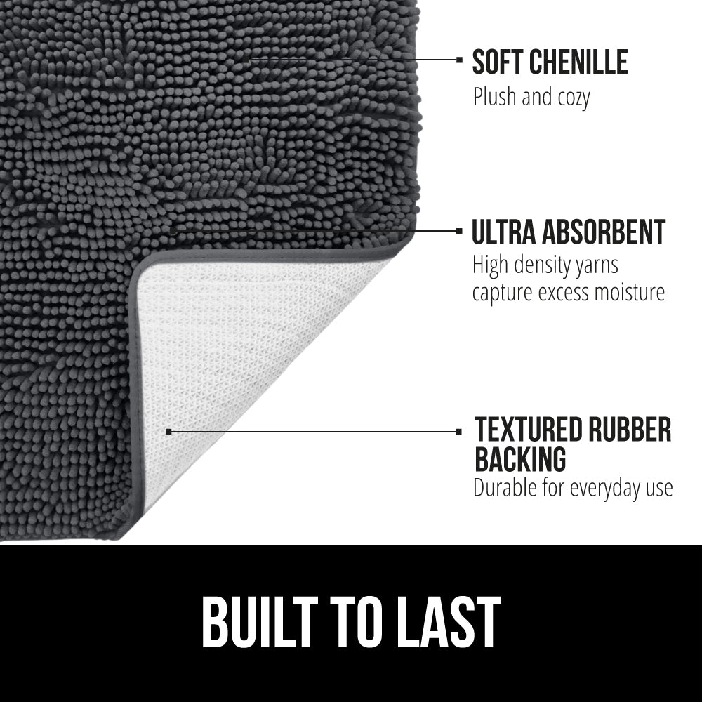 Chenille Bath Rug Gorilla Grip