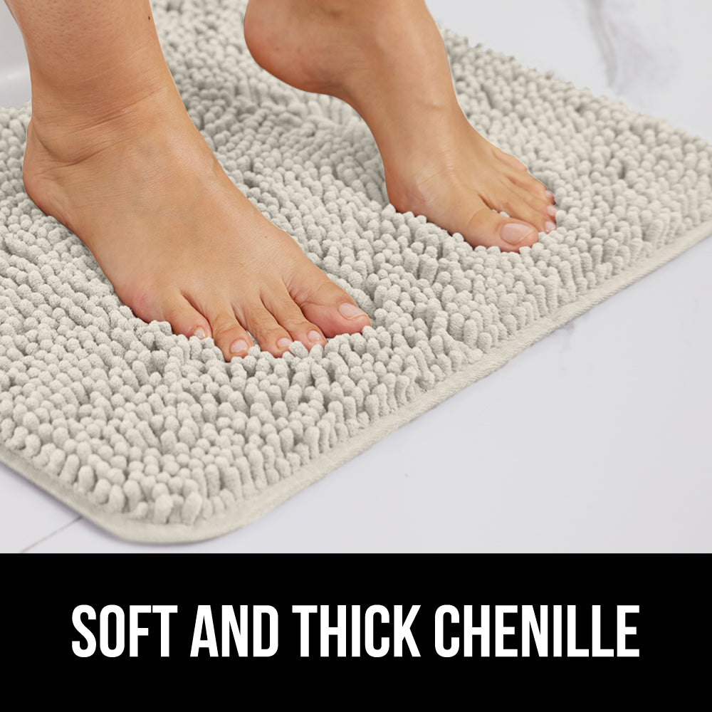 Chenille Bath Rug Gorilla Grip