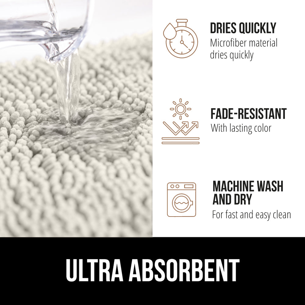 Chenille Bath Rug Gorilla Grip