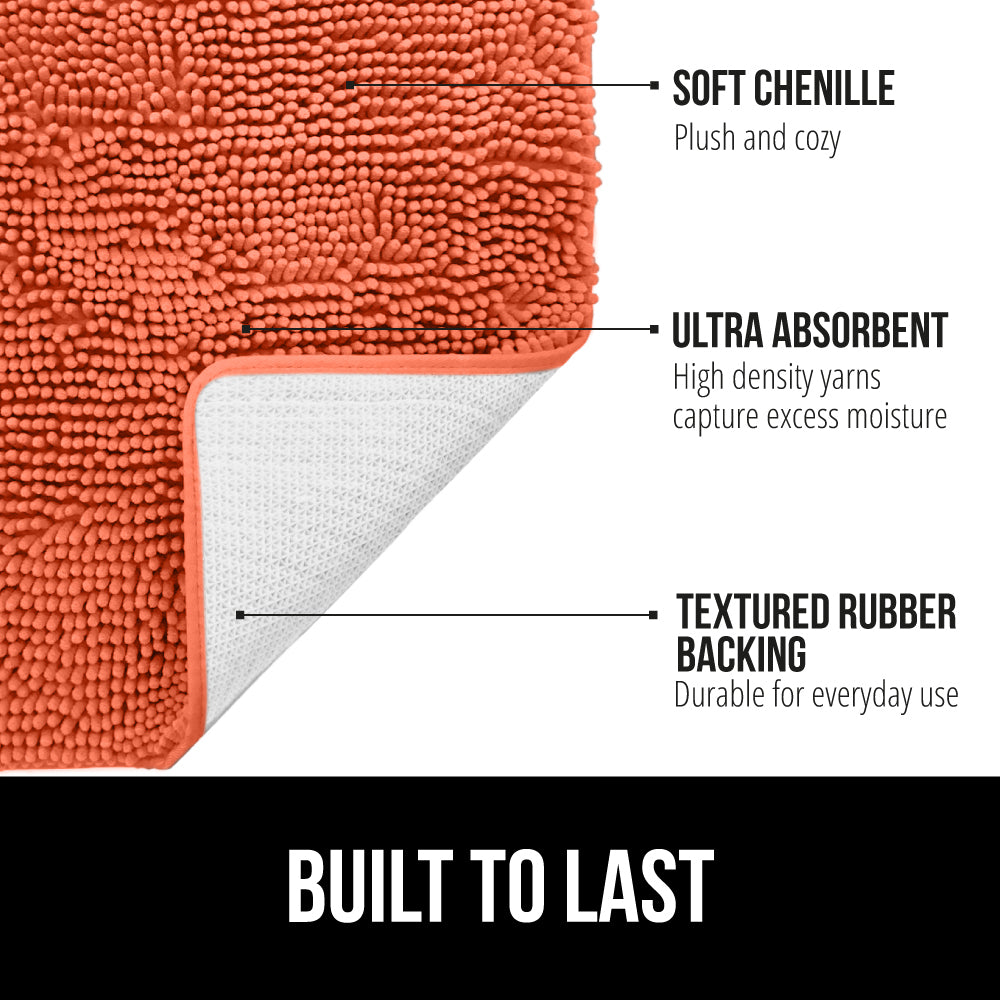 Chenille Bath Rug Gorilla Grip