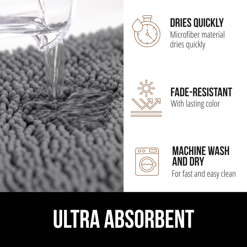 Chenille Bath Rug Gorilla Grip