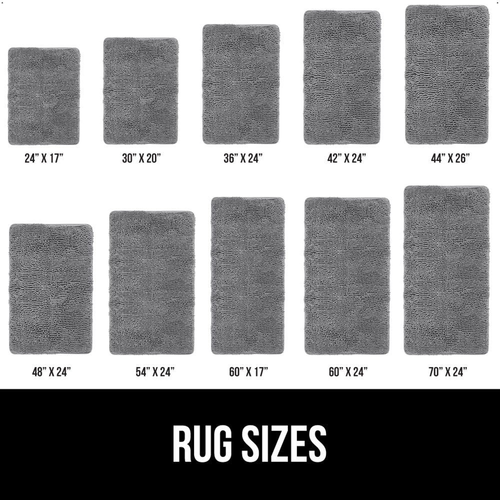 Chenille Bath Rug Gorilla Grip
