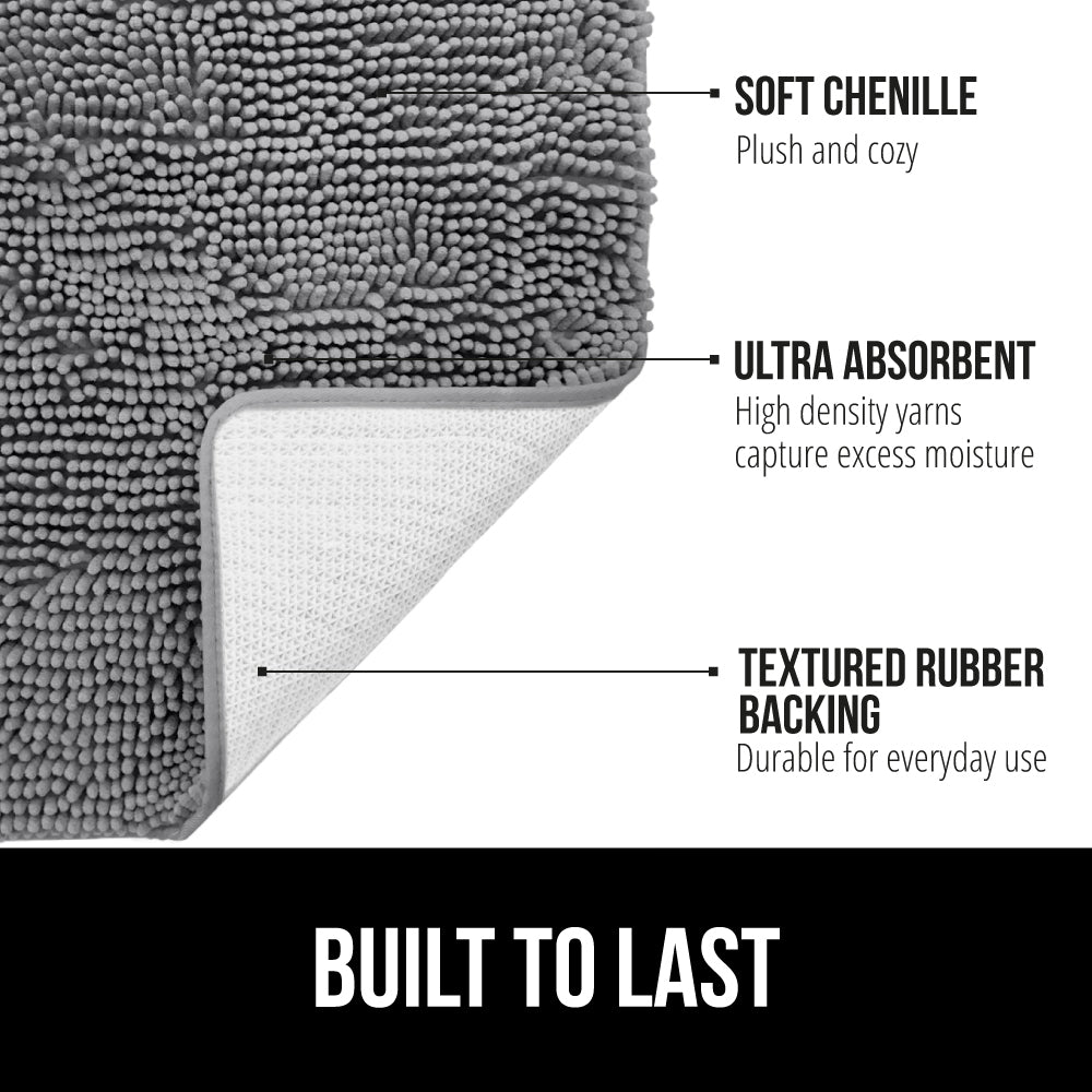 Chenille Bath Rug Gorilla Grip