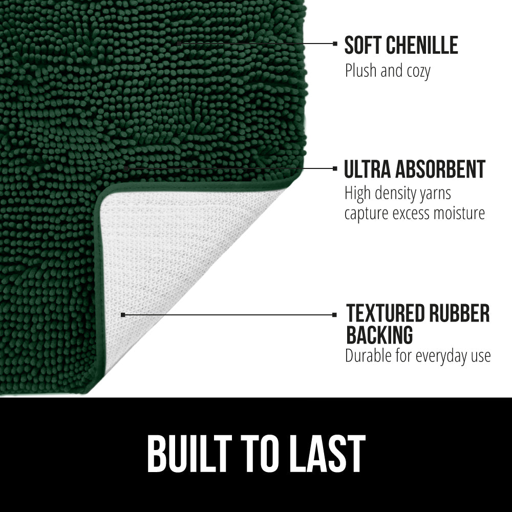 Chenille Bath Rug Gorilla Grip
