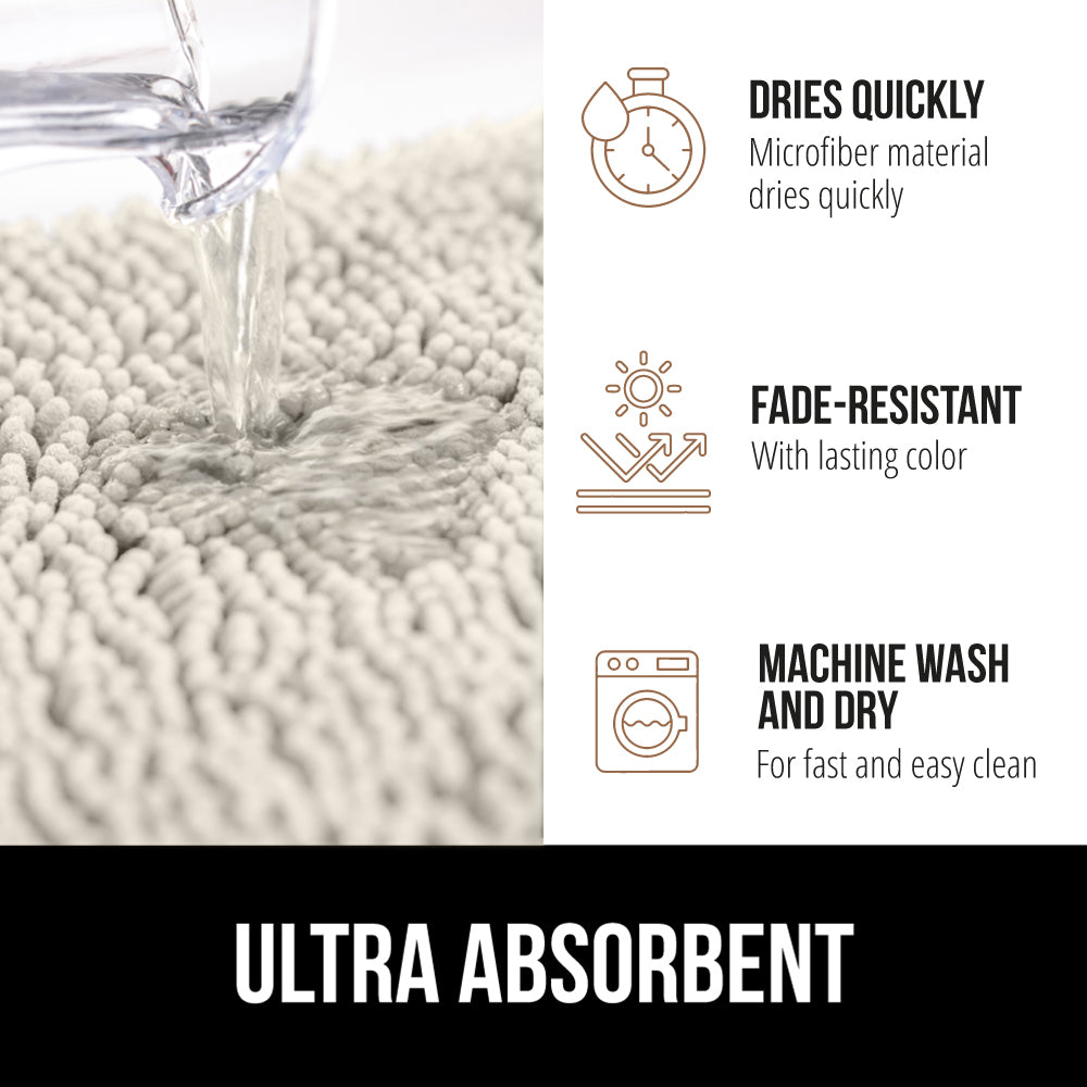 Chenille Bath Rug Gorilla Grip