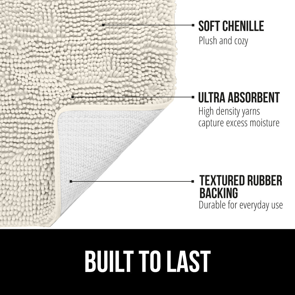 Chenille Bath Rug Gorilla Grip