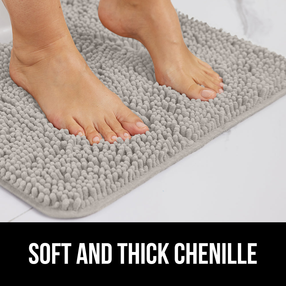 Chenille Bath Rug Gorilla Grip