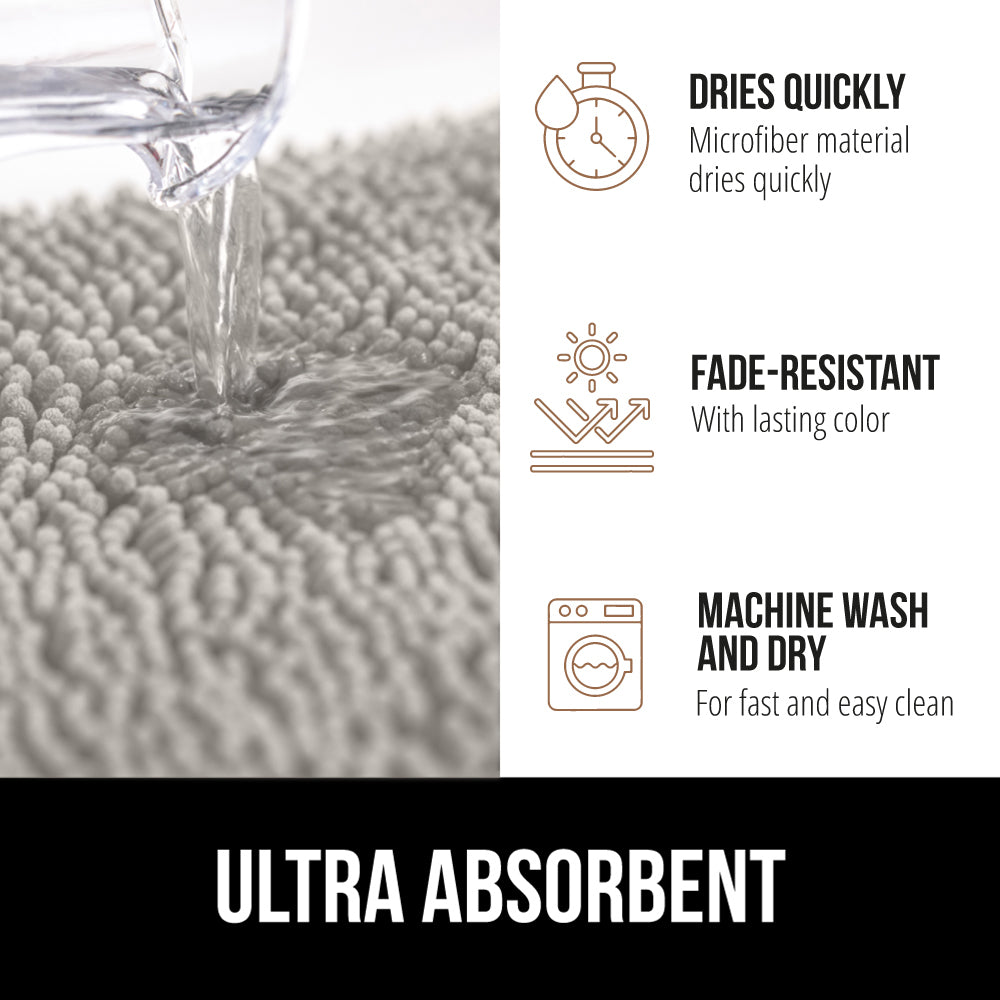 Chenille Bath Rug Gorilla Grip