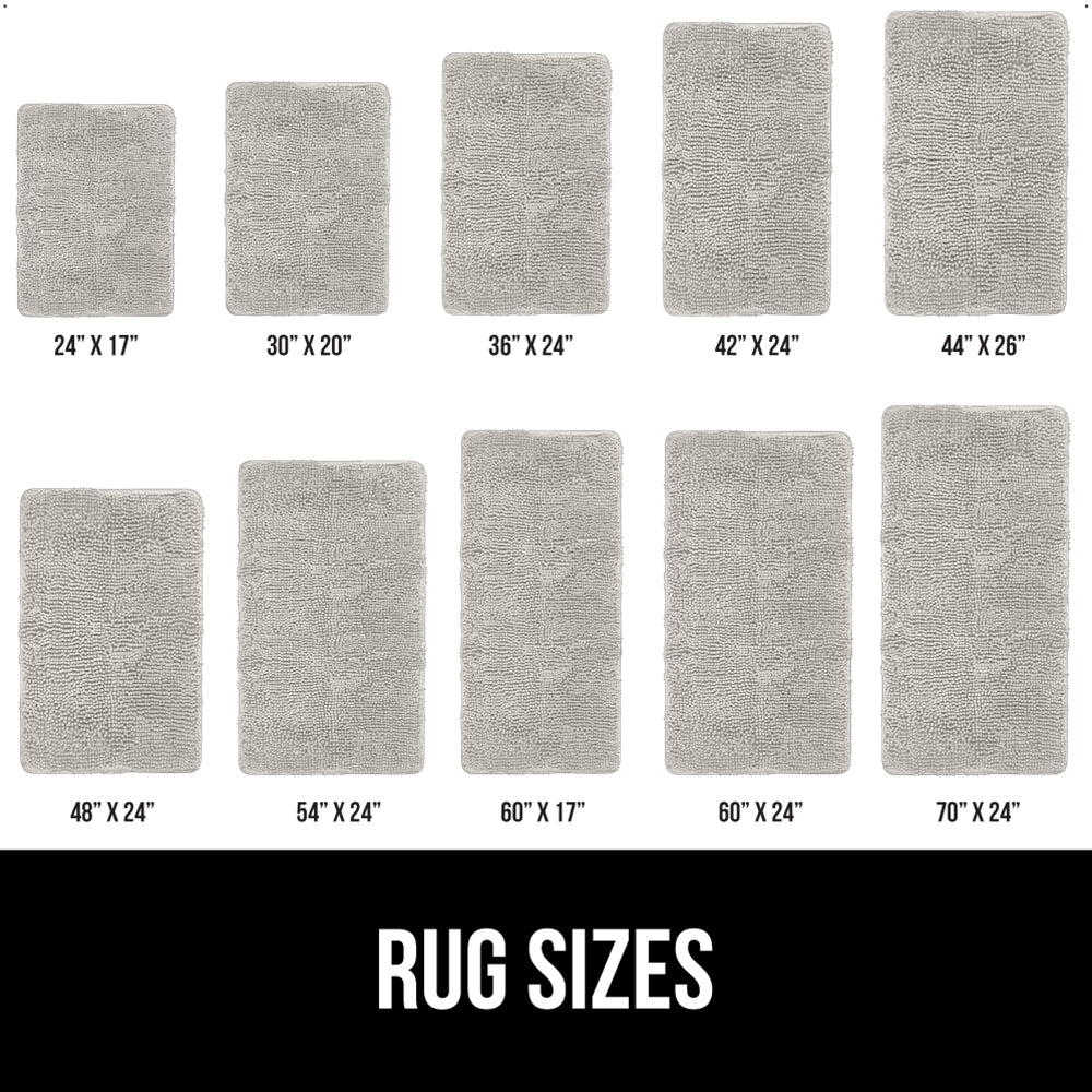 Chenille Bath Rug Gorilla Grip