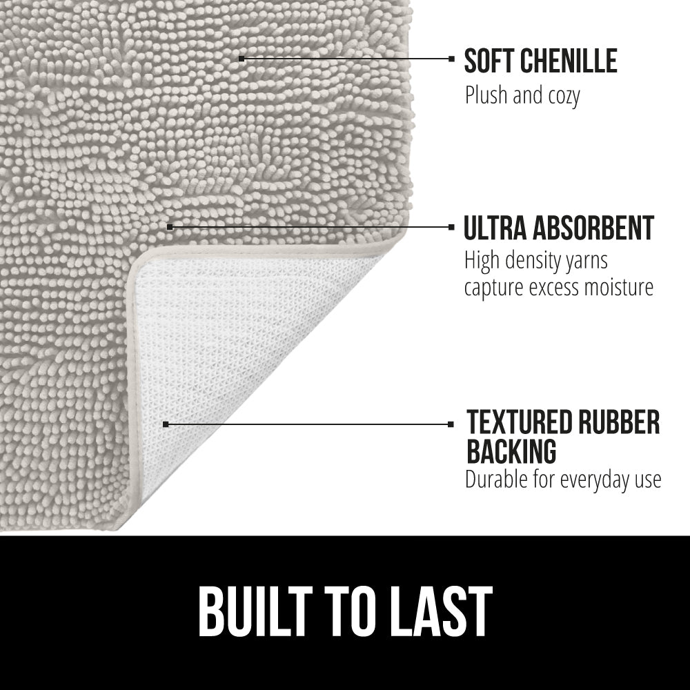 Chenille Bath Rug Gorilla Grip