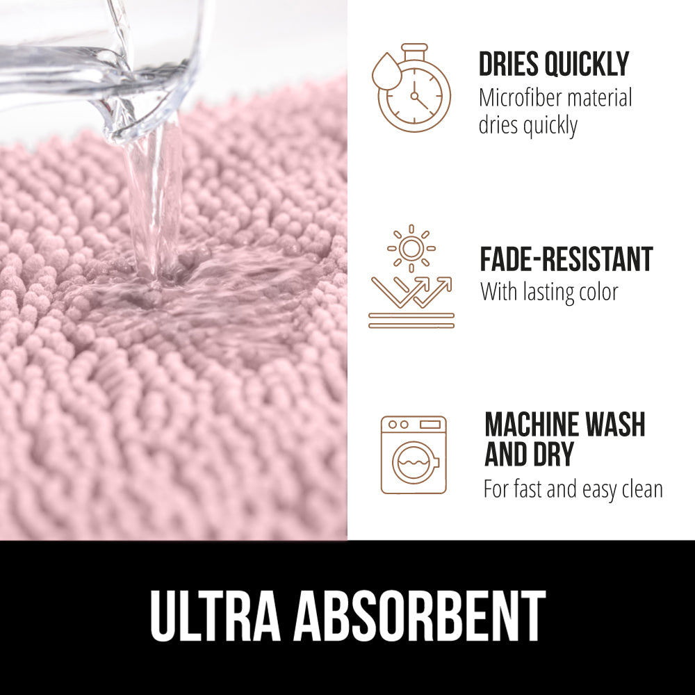 Chenille Bath Rug Gorilla Grip