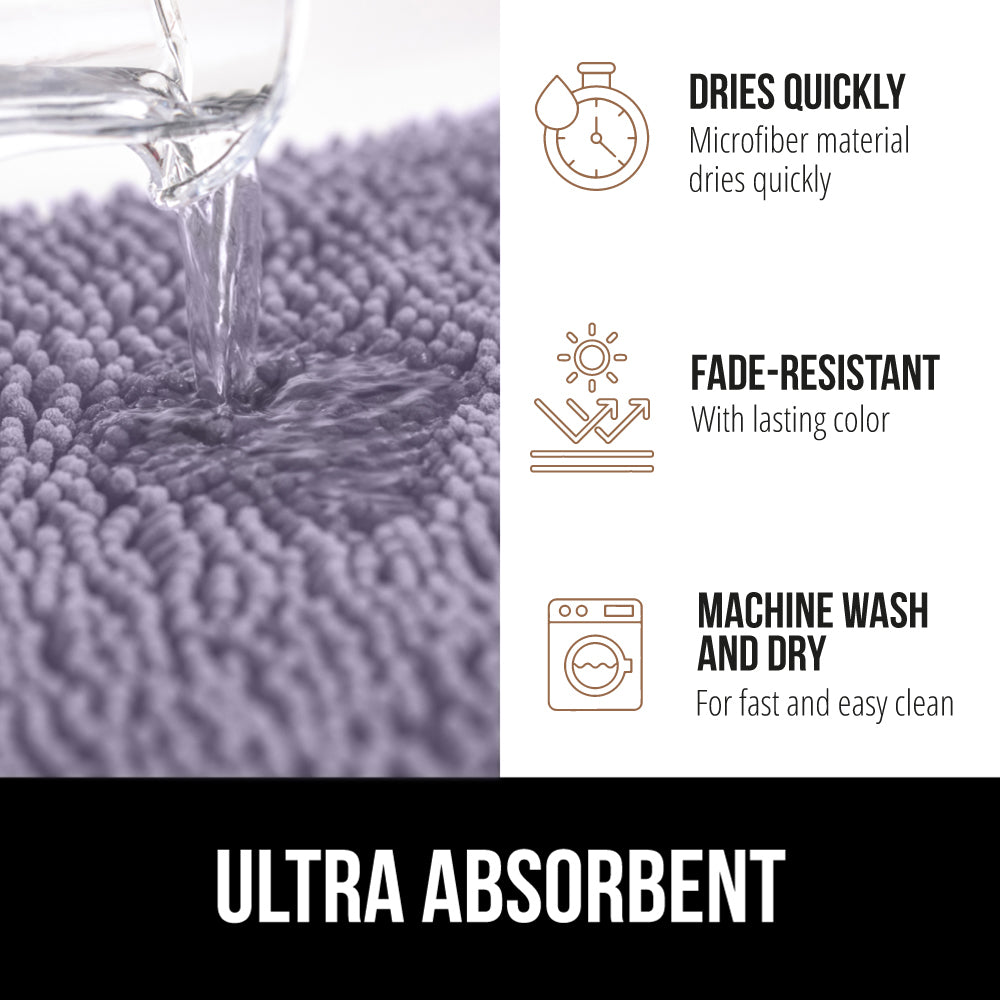 Chenille Bath Rug Gorilla Grip