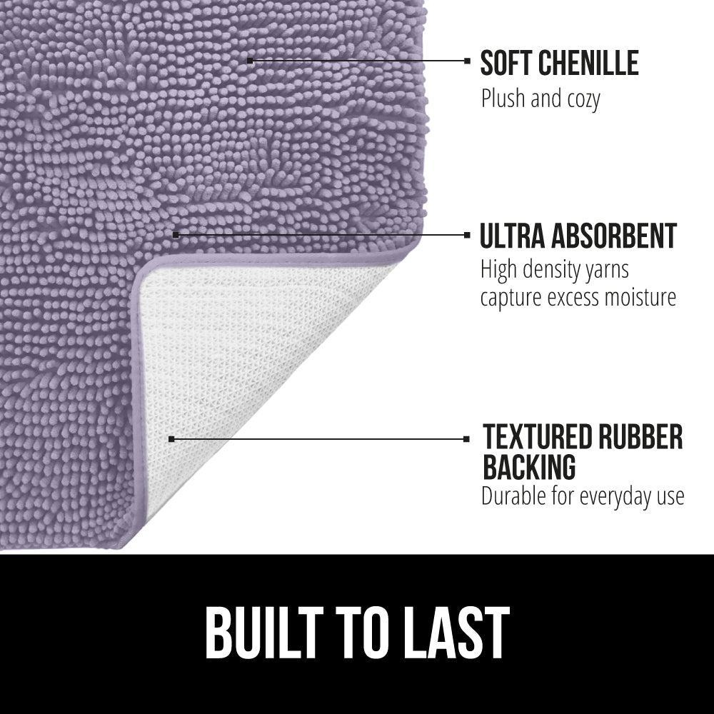 Chenille Bath Rug Gorilla Grip