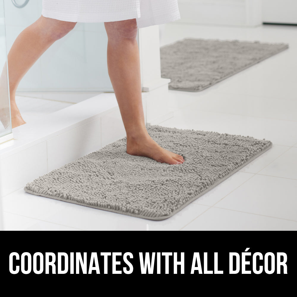 Chenille Bath Rug Gorilla Grip