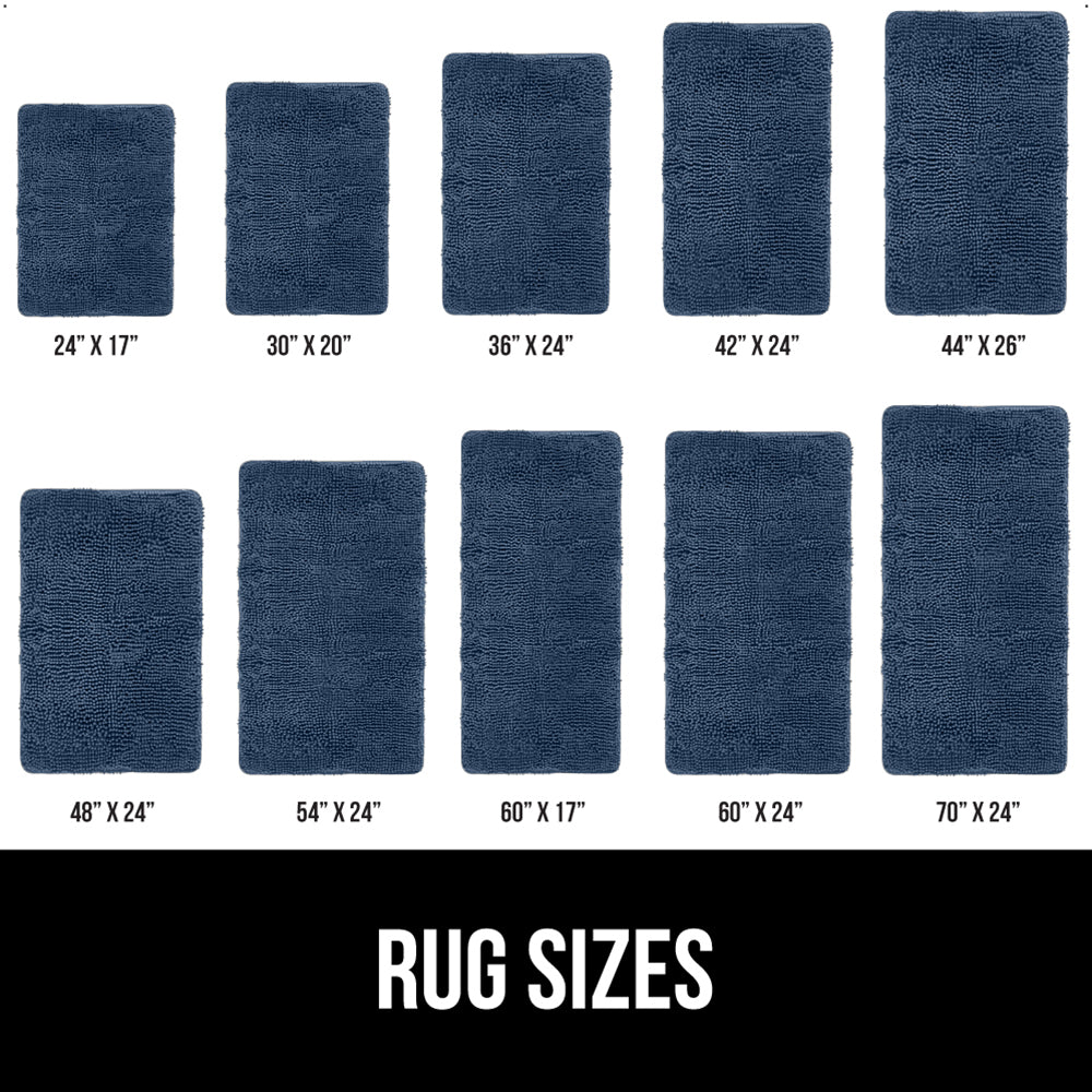 Chenille Bath Rug Gorilla Grip