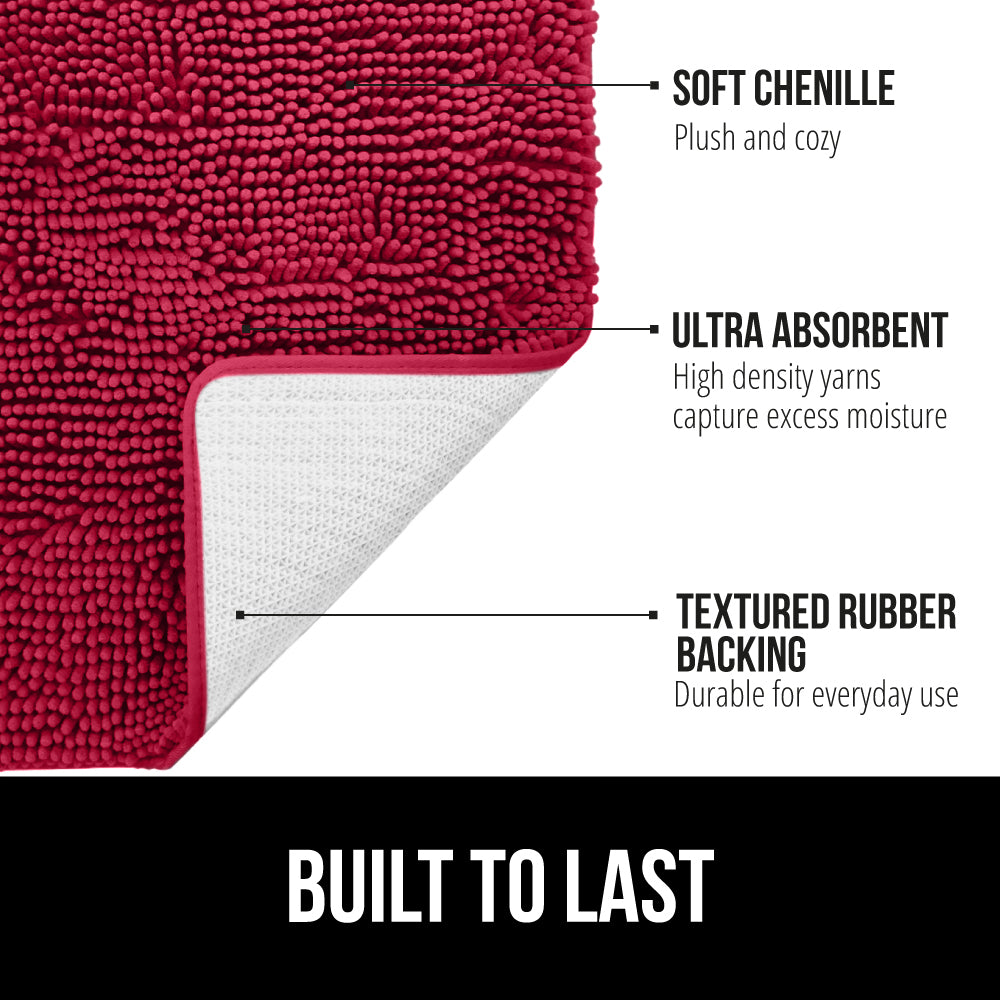 Chenille Bath Rug Gorilla Grip