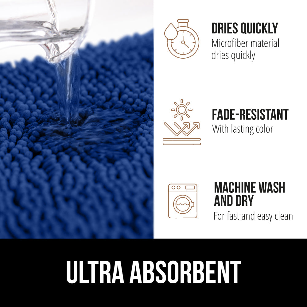 Chenille Bath Rug Gorilla Grip