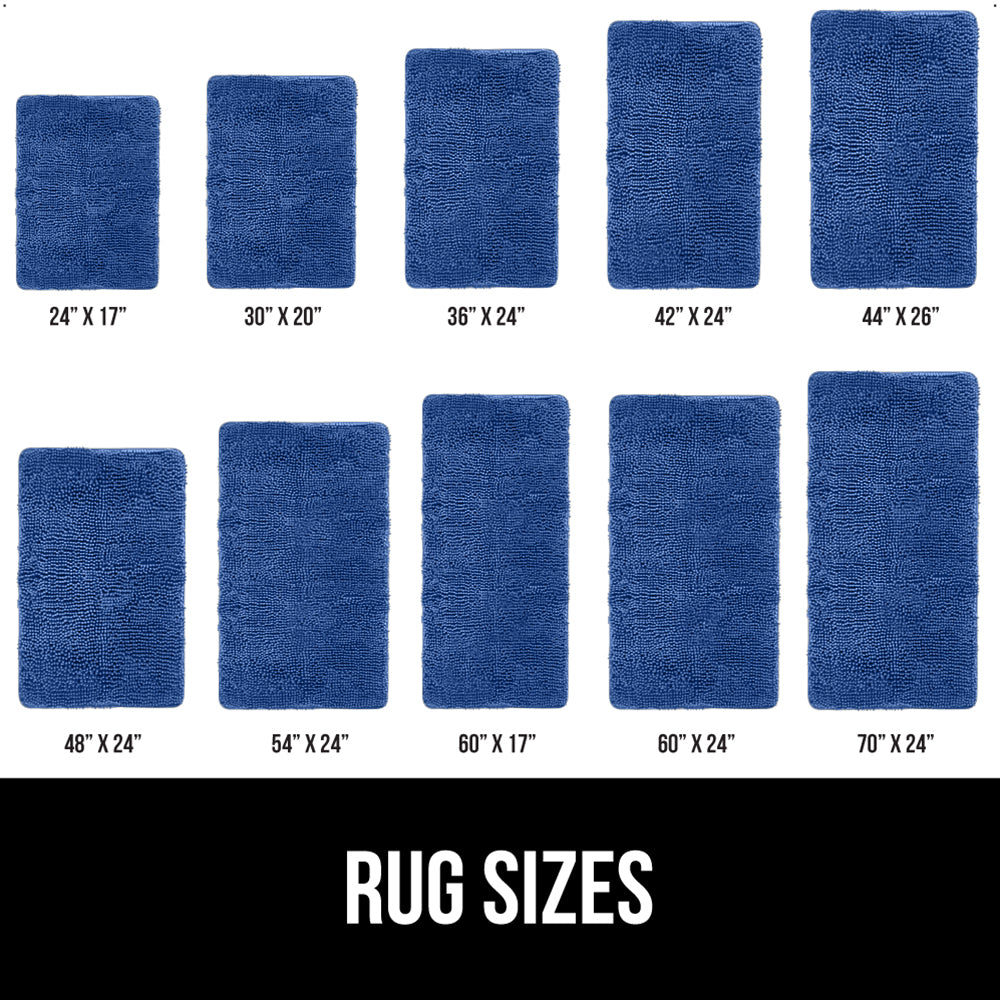 Chenille Bath Rug Gorilla Grip