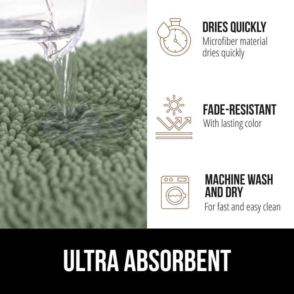 Chenille Bath Rug Gorilla Grip