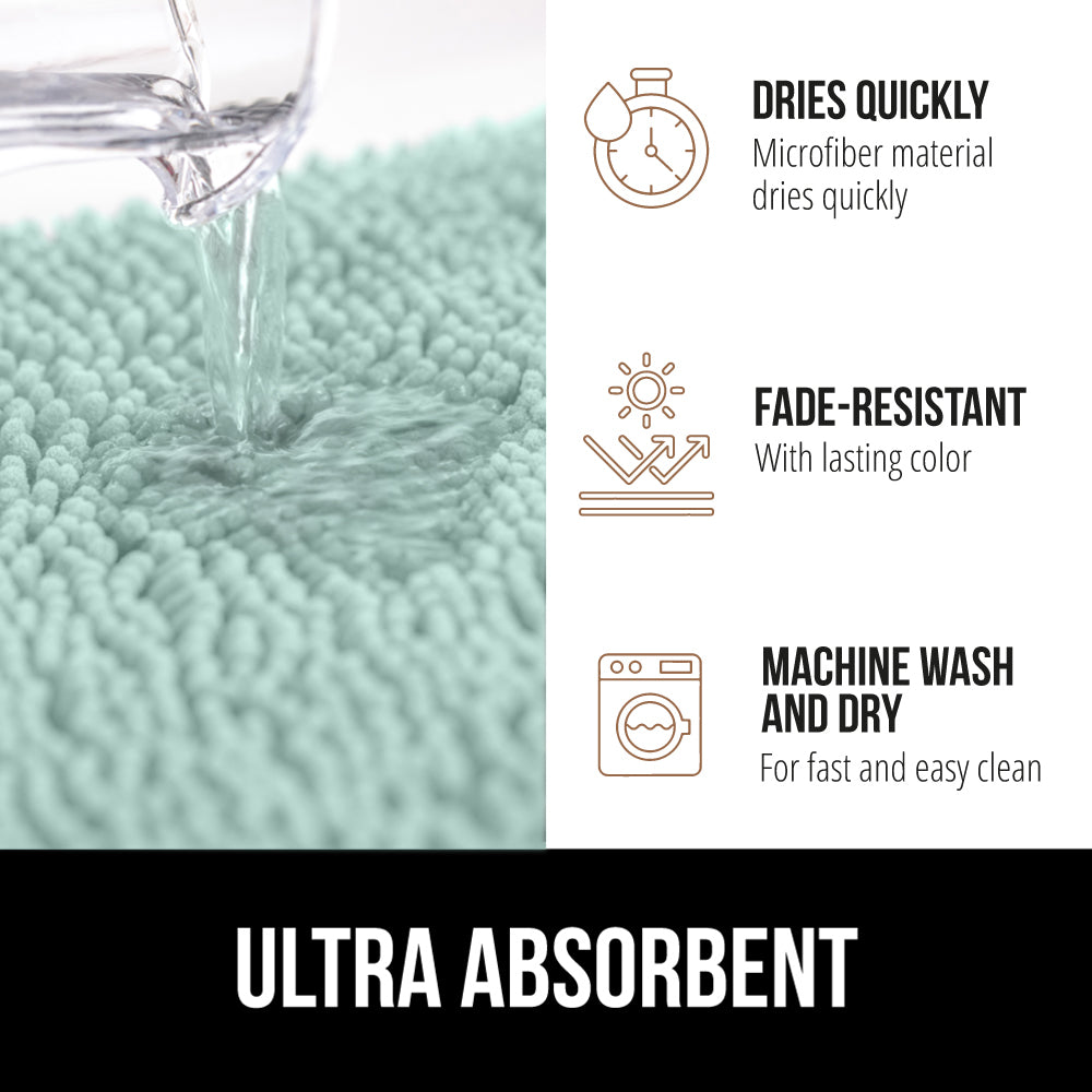Chenille Bath Rug Gorilla Grip