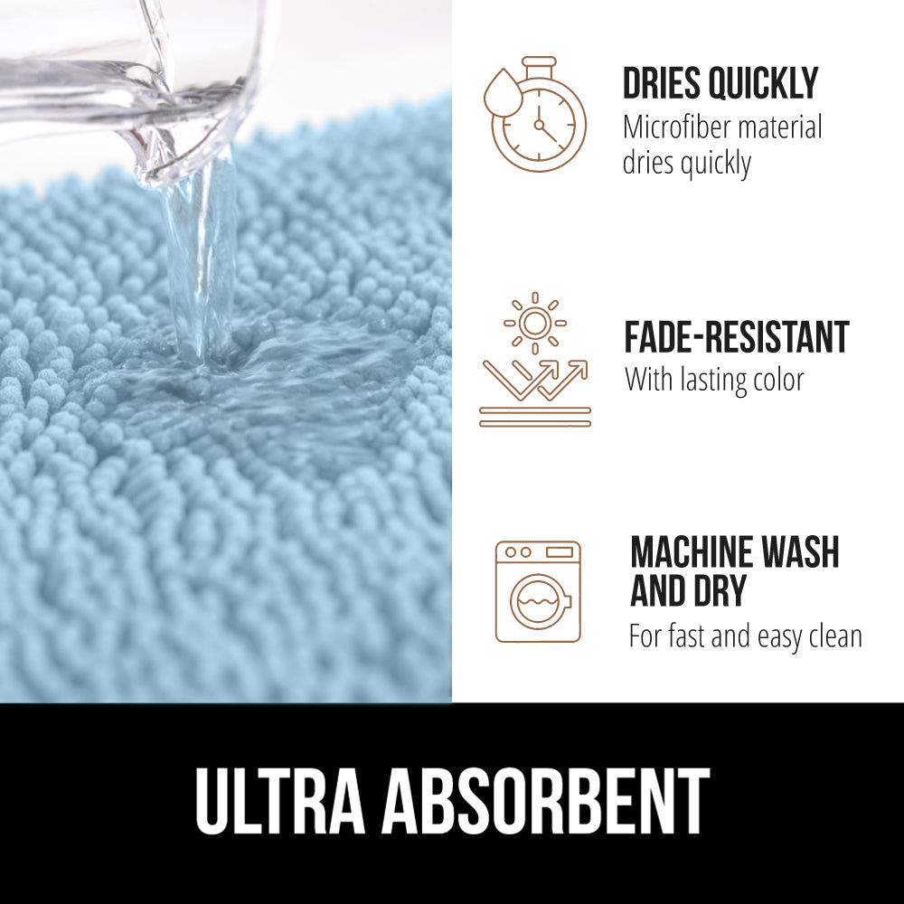 Chenille Bath Rug Gorilla Grip