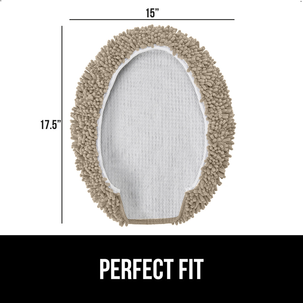 Chenille Toilet Lid Cover Gorilla Grip