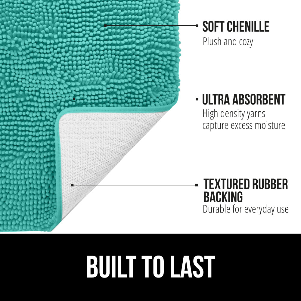Chenille Bath Rug Gorilla Grip